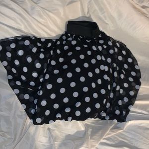 Black and White polka dot maxi skirt